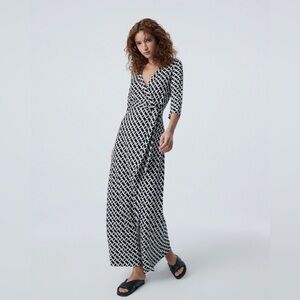 DVF Abigail Silk Jersey Maxi Wrap Dress